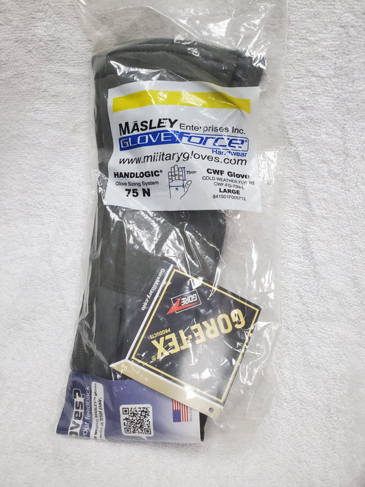 NOS US Army Large Masley Cold Weather Flyers Gore-tex Gloves Waterproof (cb02-25feb01)