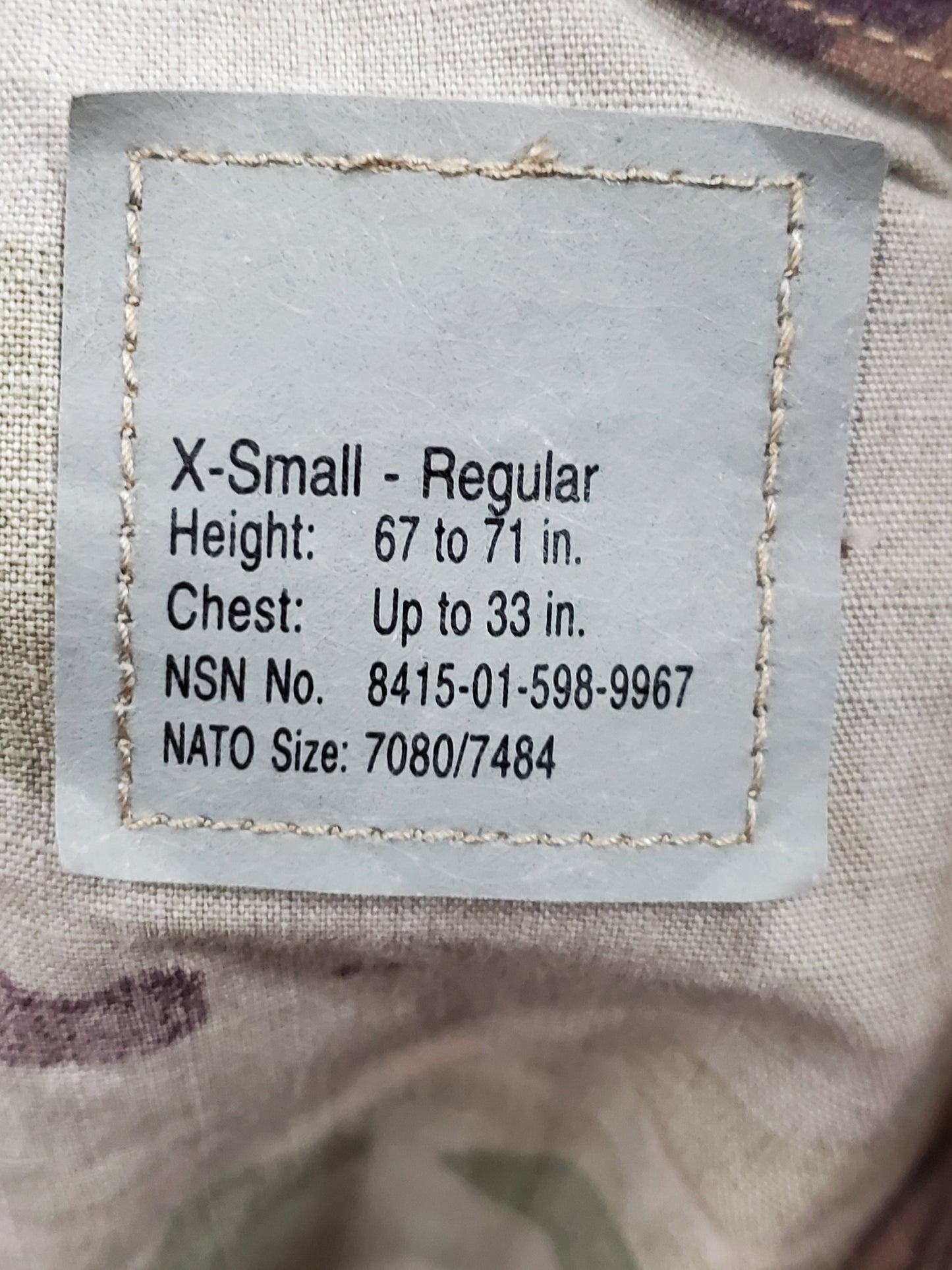 NEW - X-Small Regular OCP Multicam Flame Resistant FRAC Uniform Top Deployment (db12-25feb32)