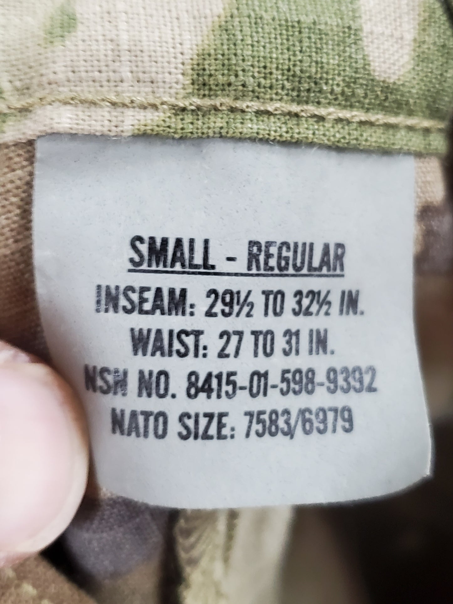 NEW - Small Regular OCP Multicam Flame Resistant FRAC Uniform Pants Deployment (db12-25feb34)