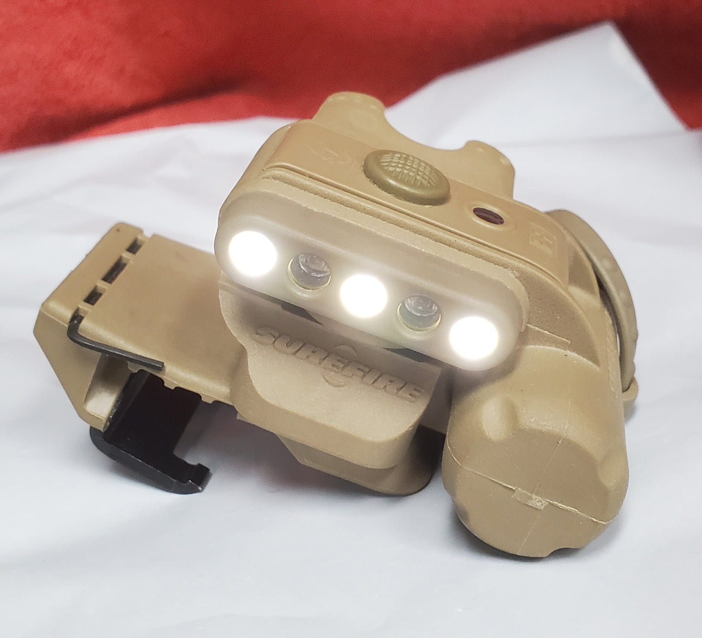 SureFire HL1 Helmet Light Red/White w Mount Like New (25feb50)