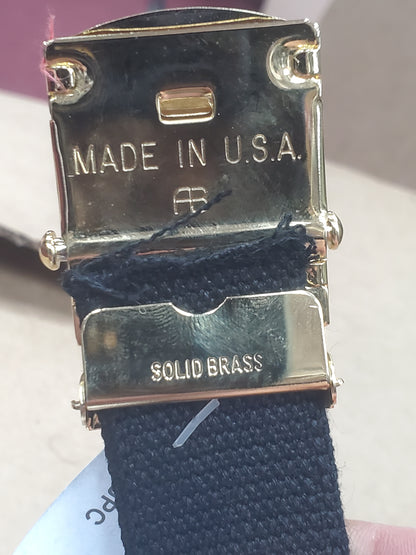 NOS USGI Trouser Dress Belt Brass Tip US Army US Navy w/ Brass Buckle (DA11-25mar01)