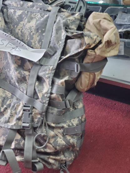 "SFAS Ready" ACU Large Molle II Ruck w/ The Gibson Mod w/o Name Tape & Cat Eyes (bundle)