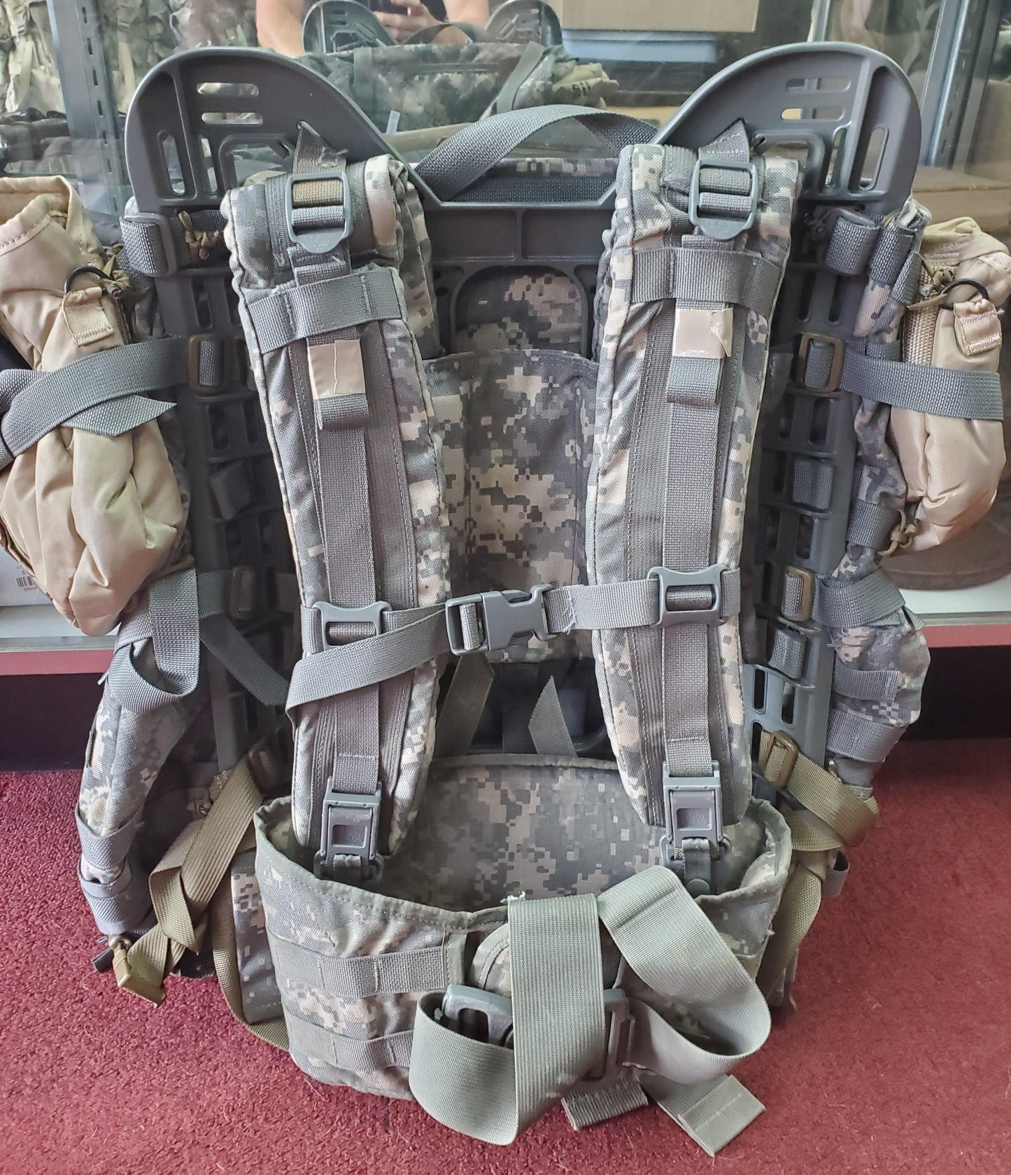 "SFAS Ready" ACU Large Molle II Ruck w/ The Gibson Mod w/o Name Tape & Cat Eyes (bundle)