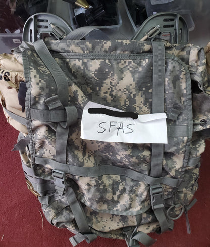 "SFAS Ready" ACU Large Molle II Ruck w/ The Gibson Mod w/o Name Tape & Cat Eyes (bundle)