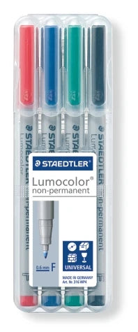 316 WP4 Non-Perm Fine Staedtler Lumocolor Overhead Projection Markers 84273 (asn)