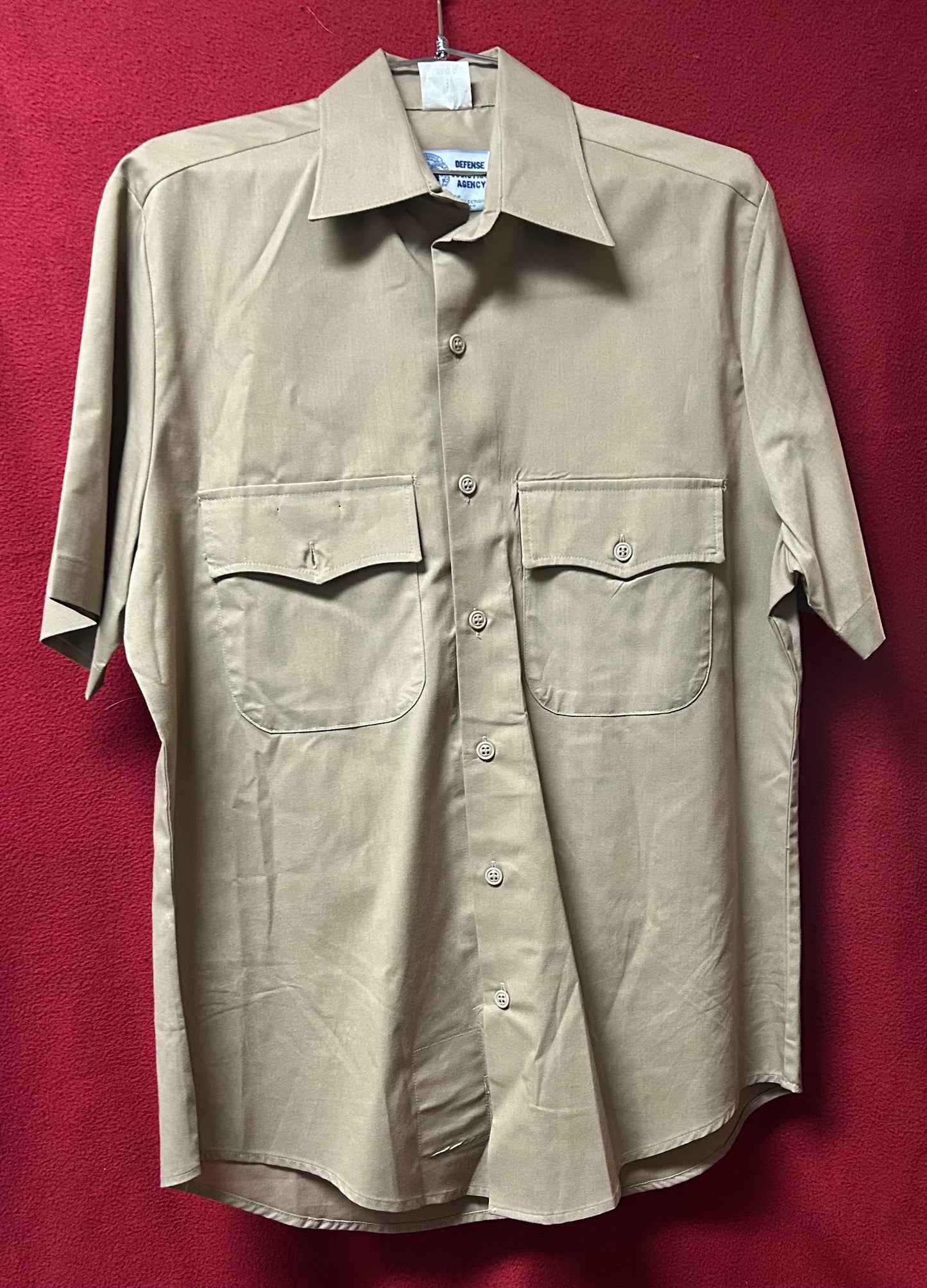US Army Heritage Tan 566 Class 3 Short-Sleeve Shirt Sz 16R (CA02-26Feb11)