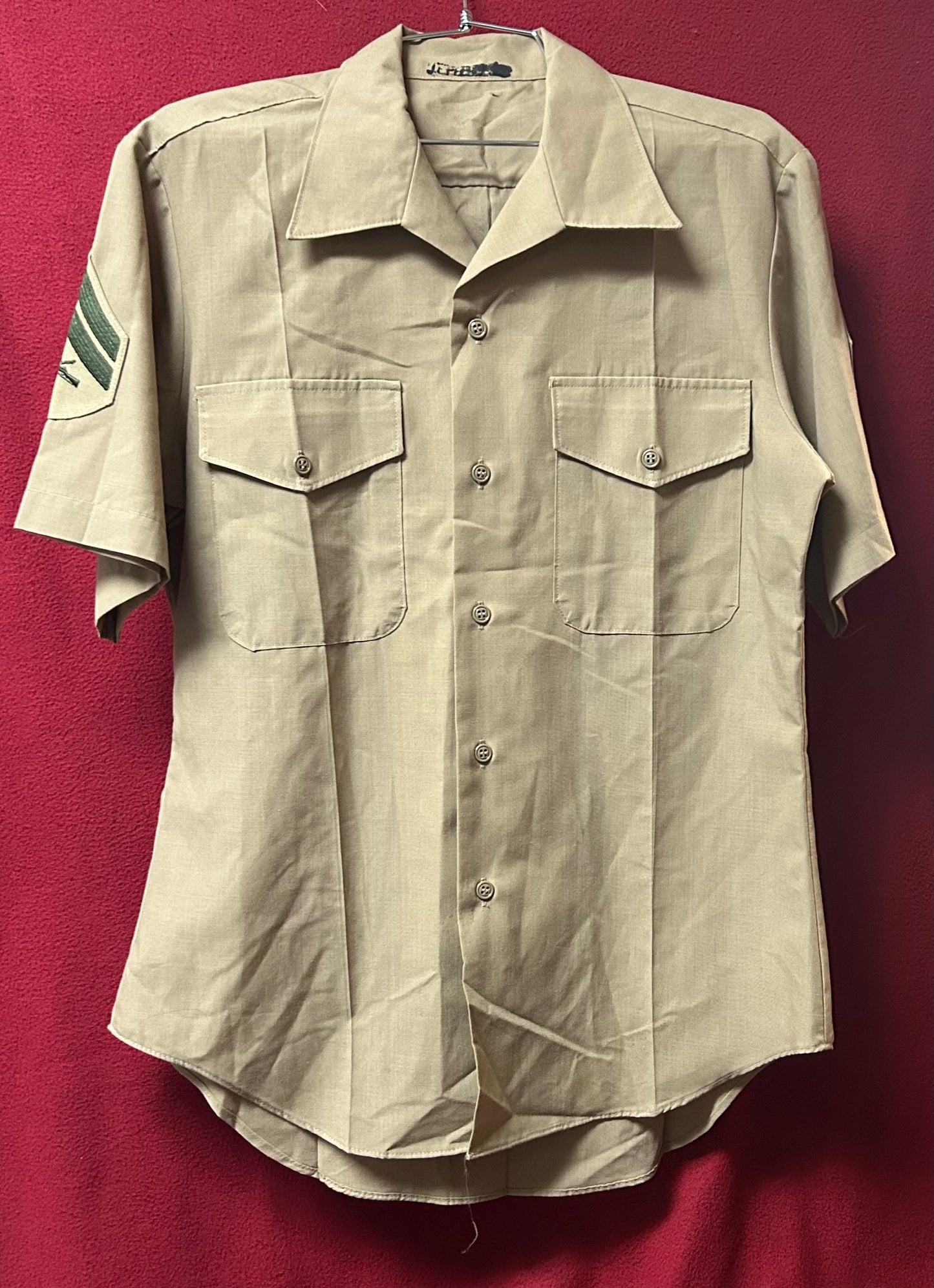 USMC Khaki Mens Tropical Quarter Sleeves 16 (CA02-26Feb15)