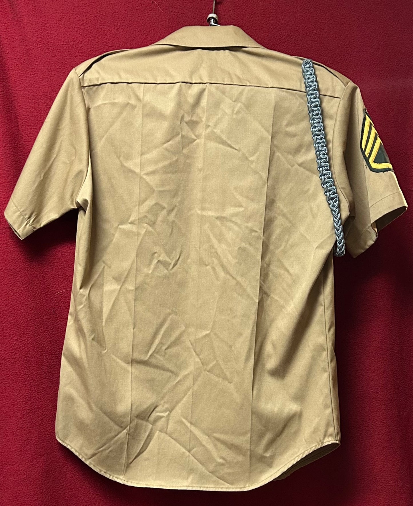 Vintage 1976 US Army Tan 445 Class B Short-Sleeve Shirt Sz Small (CA02-26Feb10)