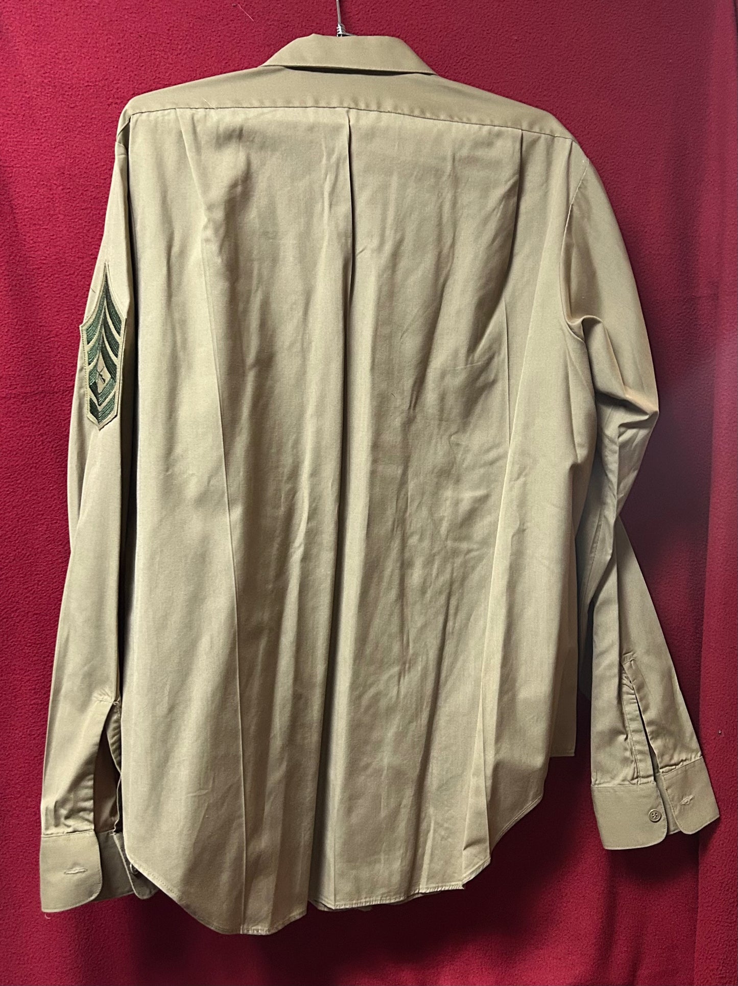 USMC Khaki Mens Long Sleeves Button Down 16x34 (CA02-26Feb17)