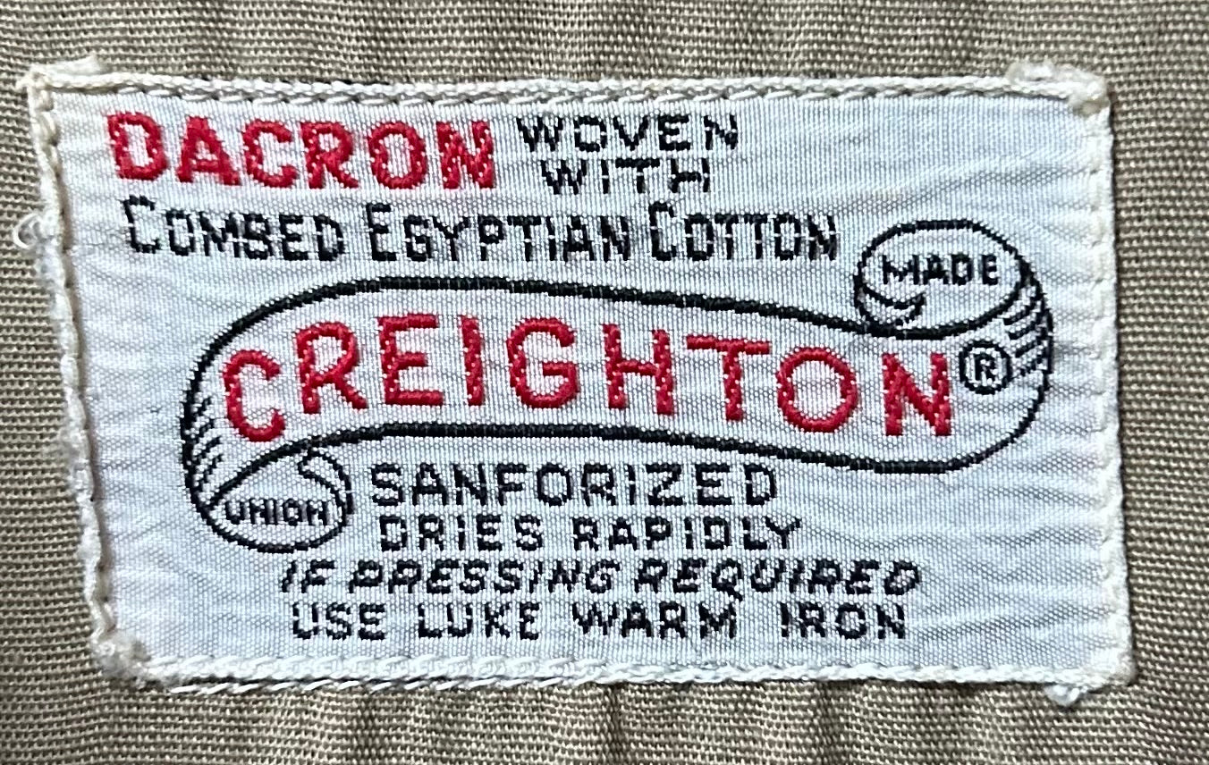 Creighton Long Sleeved Khaki Button Down Dress Shirt 14-14.5 L (CA02-26Feb13)