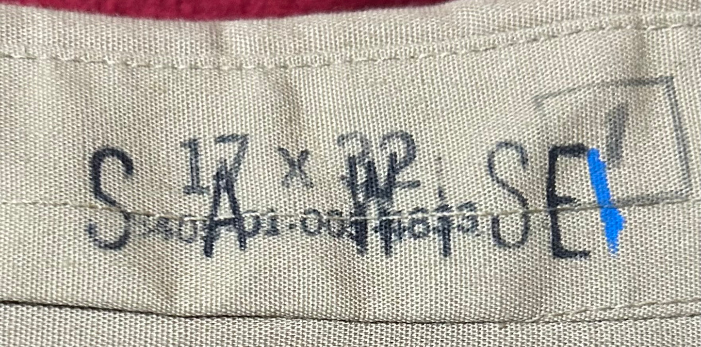 USMC Khaki Mens Long Sleeves Button Down 17x32 (CA02-26Feb18)
