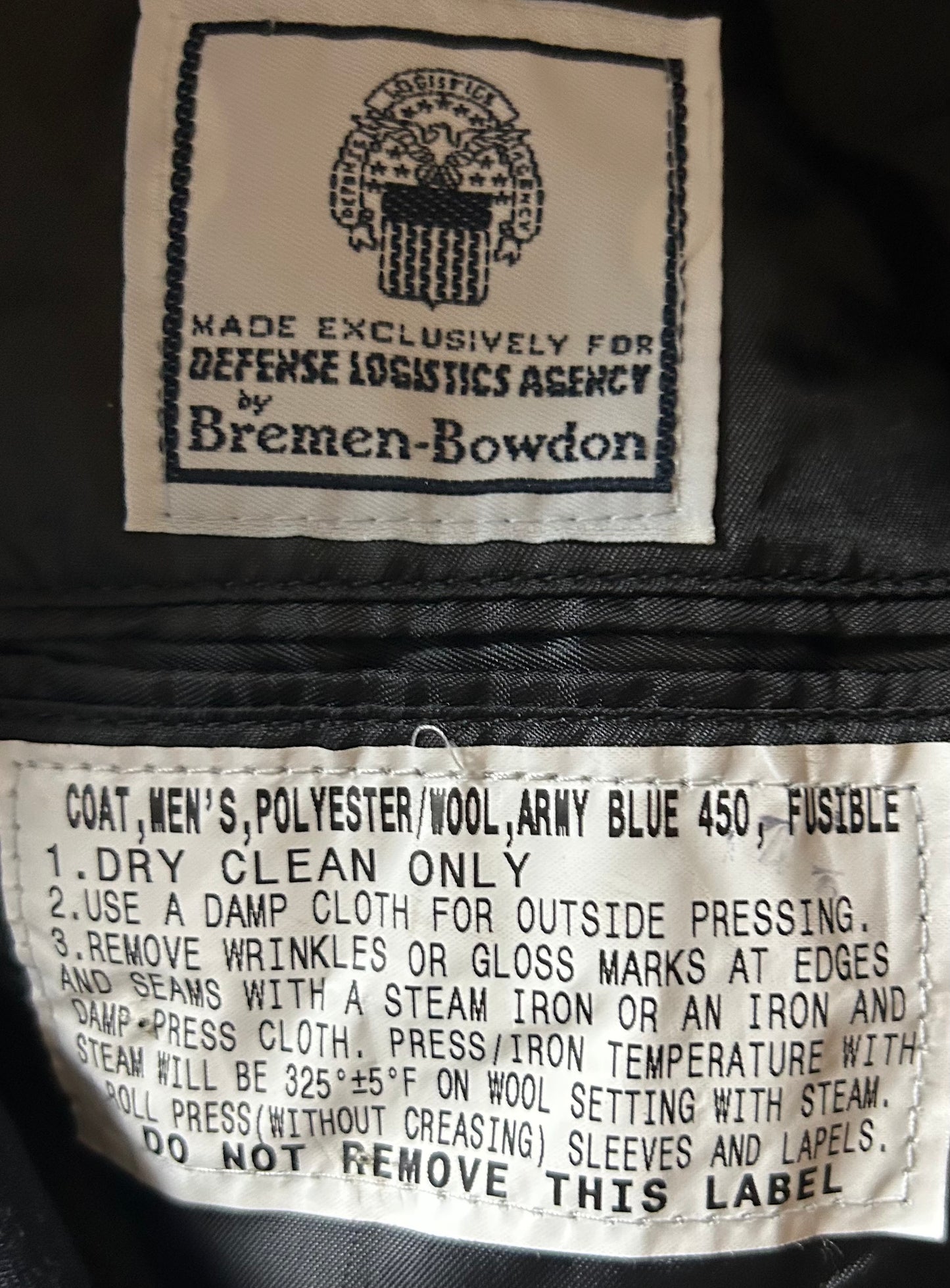 US Army Coat Men's Polyester Wool, Army Blue 450 (FB2-26Feb29)