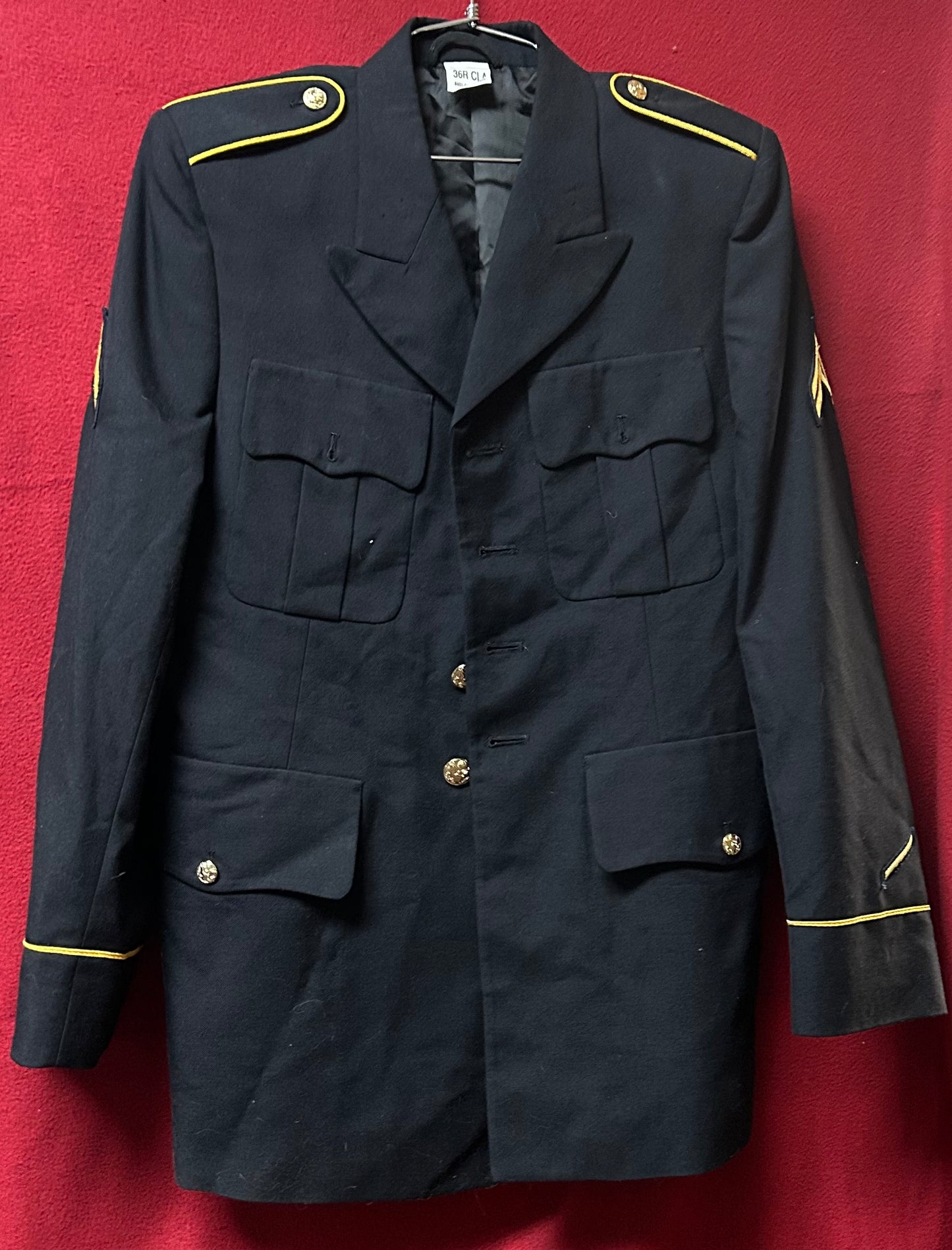 US Army Coat Men's Polyester Wool, Army Blue 450 (FB2-26Feb29)