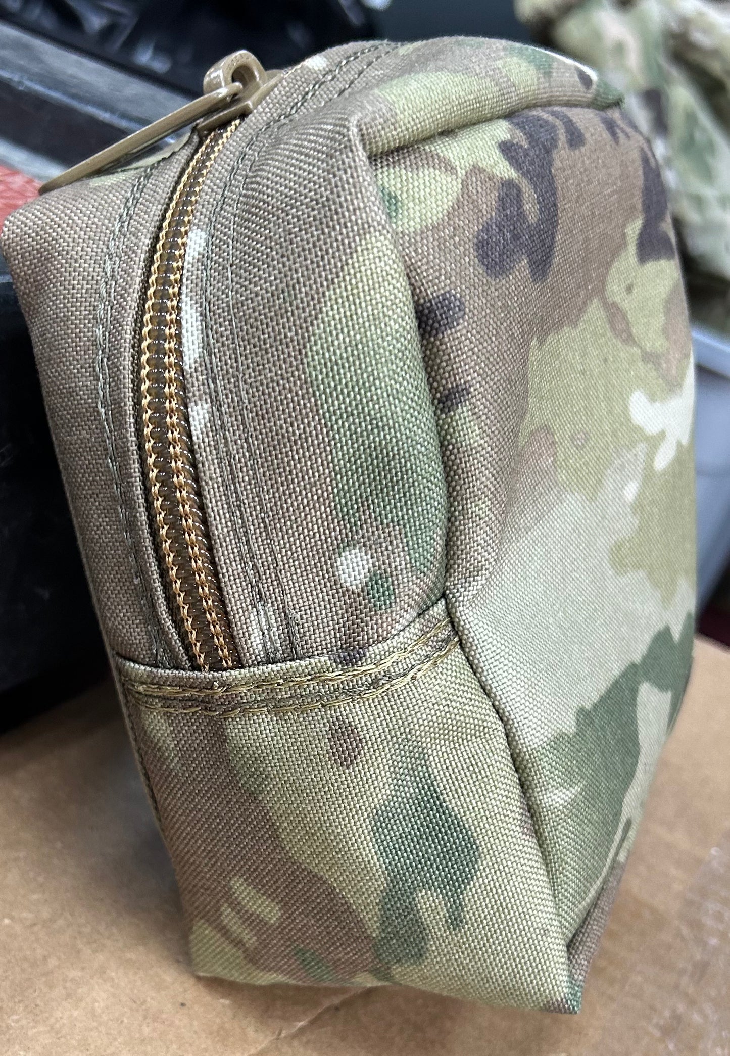 Bells 6x6x3 Single Zipper Molle Pouch General Purpose Admin OCP Multicam (v1-Bells)