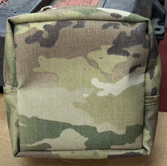 Bells 6x6x3 Single Zipper Molle Pouch General Purpose Admin OCP Multicam (v1-Bells)