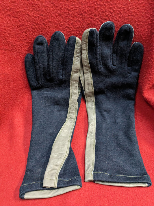 NOS nomex military pilot, aviation, flight, tactical gloves navy blue (cb02-enu74)