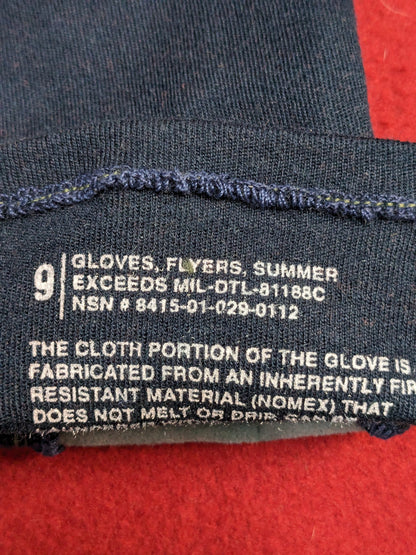 NOS nomex military pilot, aviation, flight, tactical gloves navy blue (cb02-enu74)