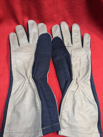 NOS nomex military pilot, aviation, flight, tactical gloves navy blue (cb02-enu74)