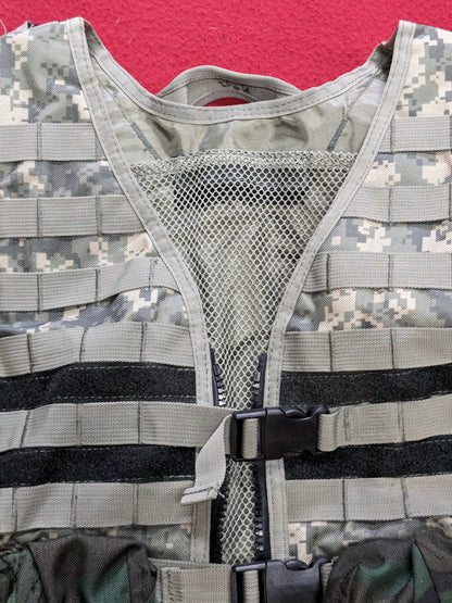 UTG taigear tg107C UCP / black Camo molle web tactical vest w/ pouches used (eb06-enu80)