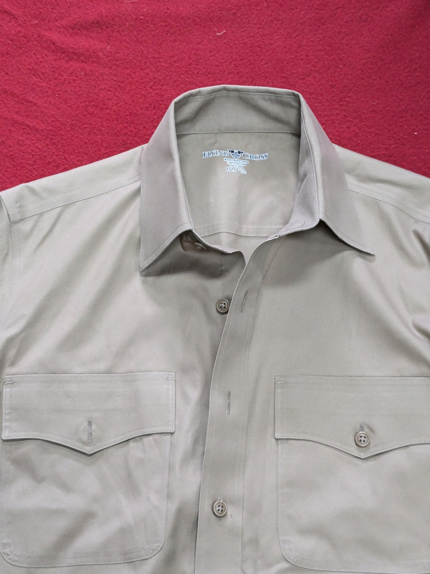 US Army Flying Cross AGSU 15.5 S 32/33 long Sleeve Enlisted Shirt (dg3- ea03-enu142)