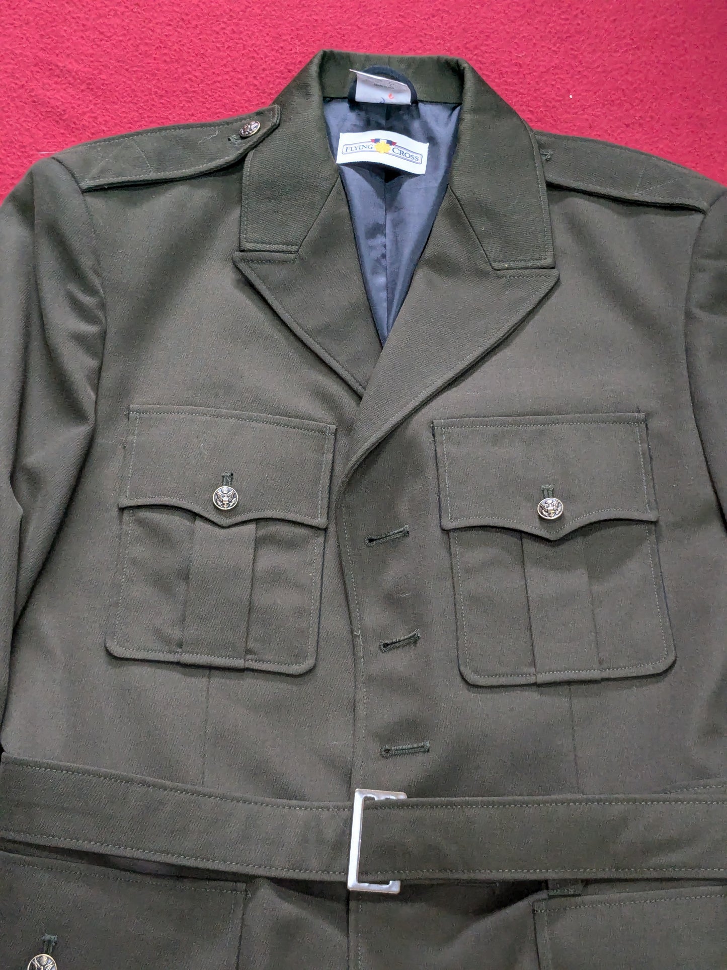 US Army AGSU Flying Cross Coat Size 44 S-C Excellent Condition (dg3- ea03-enu145)