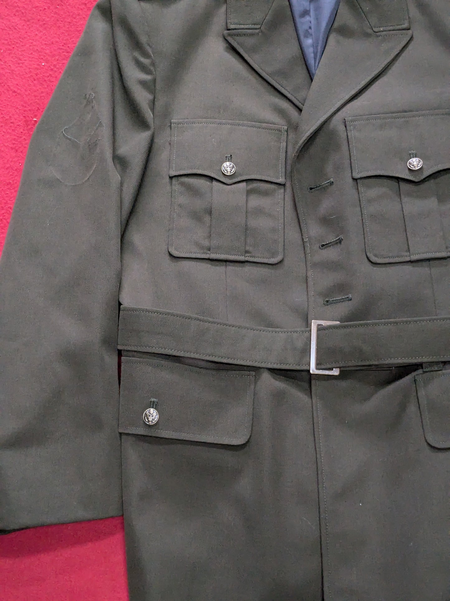 US Army AGSU Flying Cross Coat Size 44 S-C Excellent Condition (dg3- ea03-enu145)