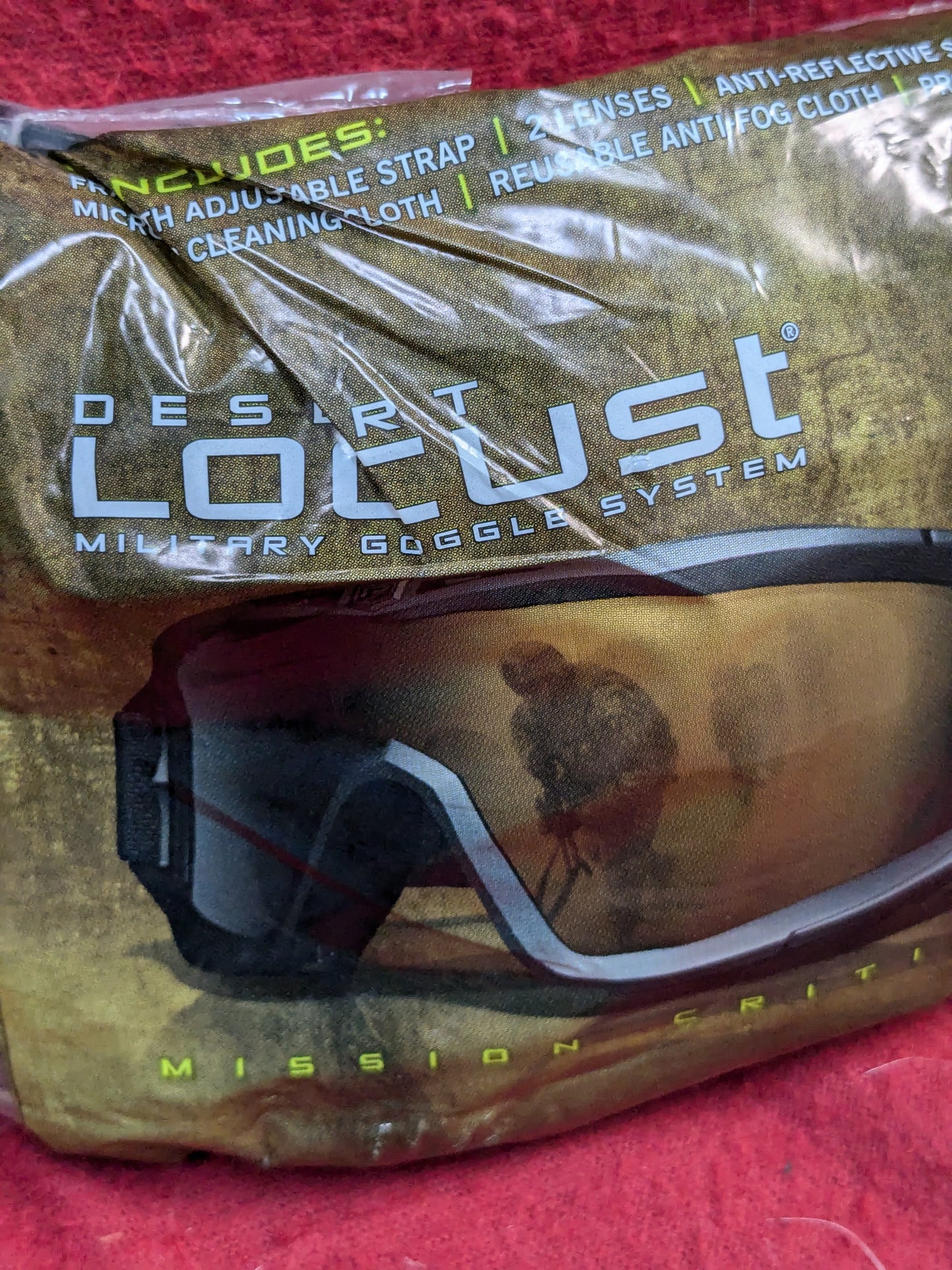 NOS US Army Revision Foliage Green Locust Goggles (cl ab01-YLU70)