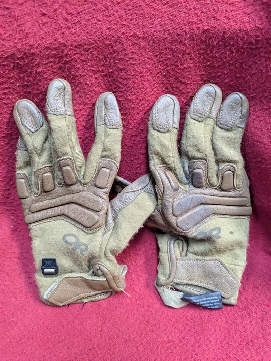 Outdoor Research Firemark Sensor Gloves - USA  Coyote Medium  Used (cb02-ENU197)