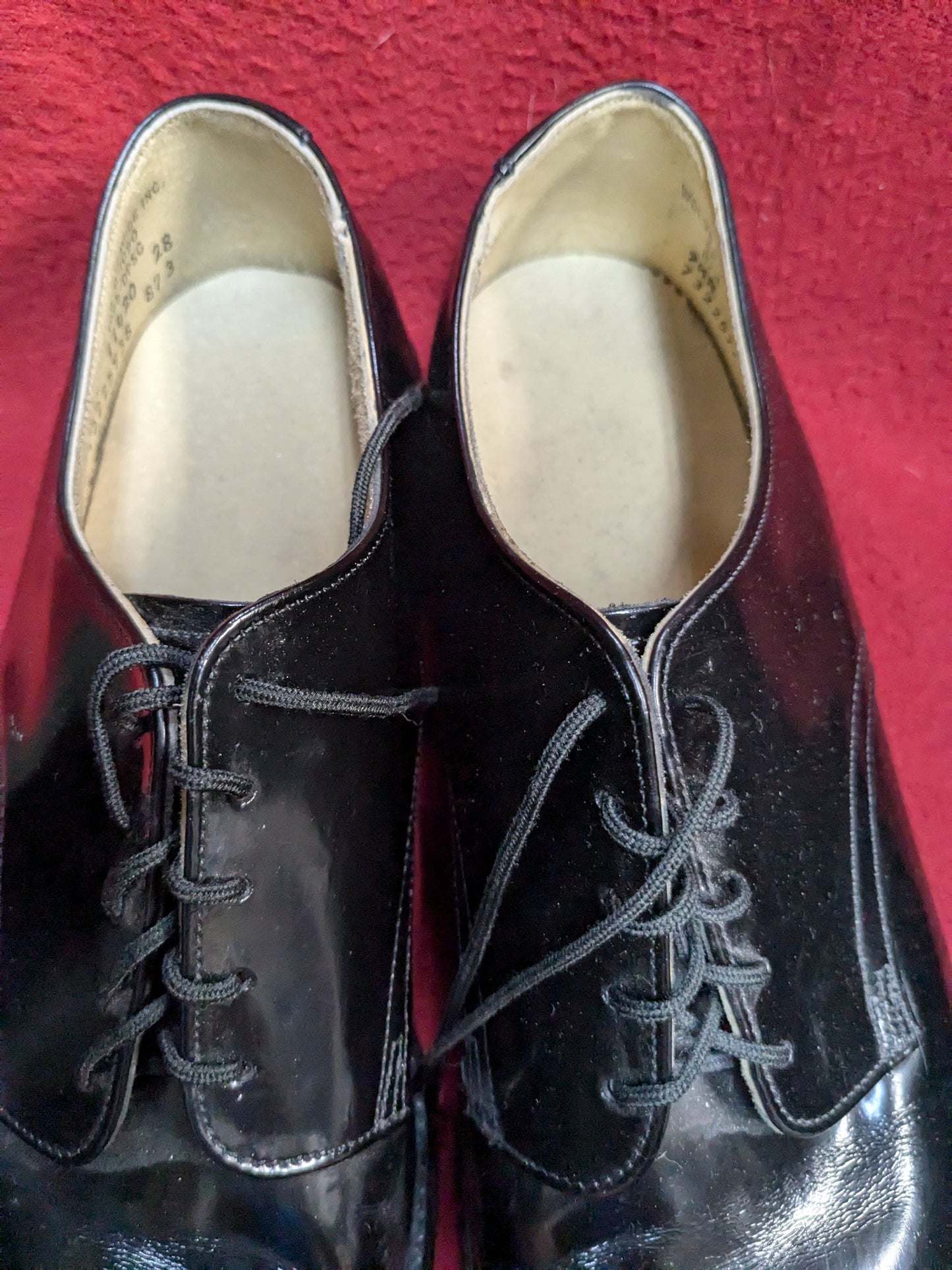 Wolverine World Military High Gloss  Dress Shoes 9.5 R Used (39cr- cb12-YLU31)
