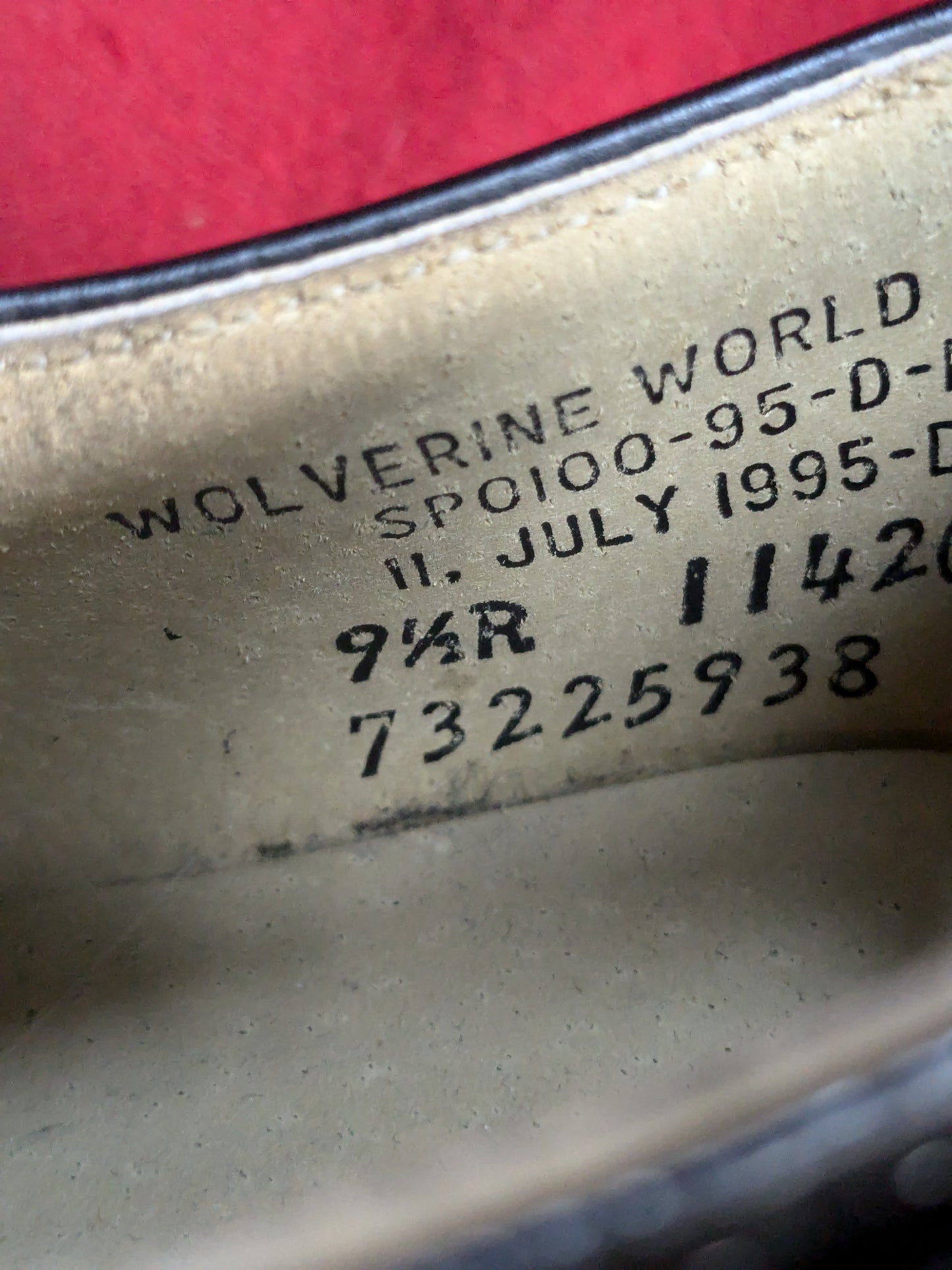 Wolverine World Military High Gloss  Dress Shoes 9.5 R Used (39cr- cb12-YLU31)