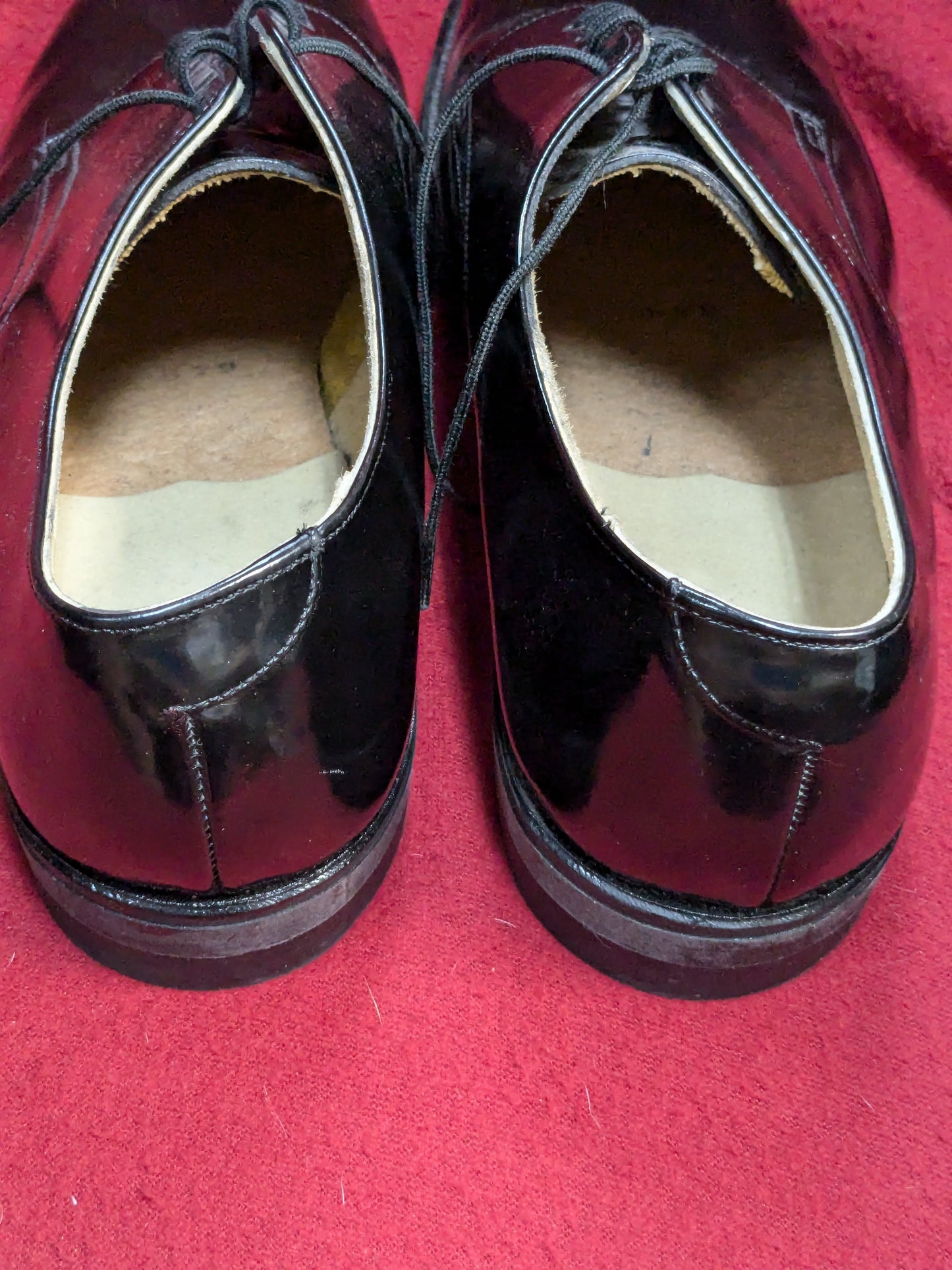 Wolverine World Military High Gloss  Dress Shoes 9.5 R Used (39cr- cb12-YLU31)