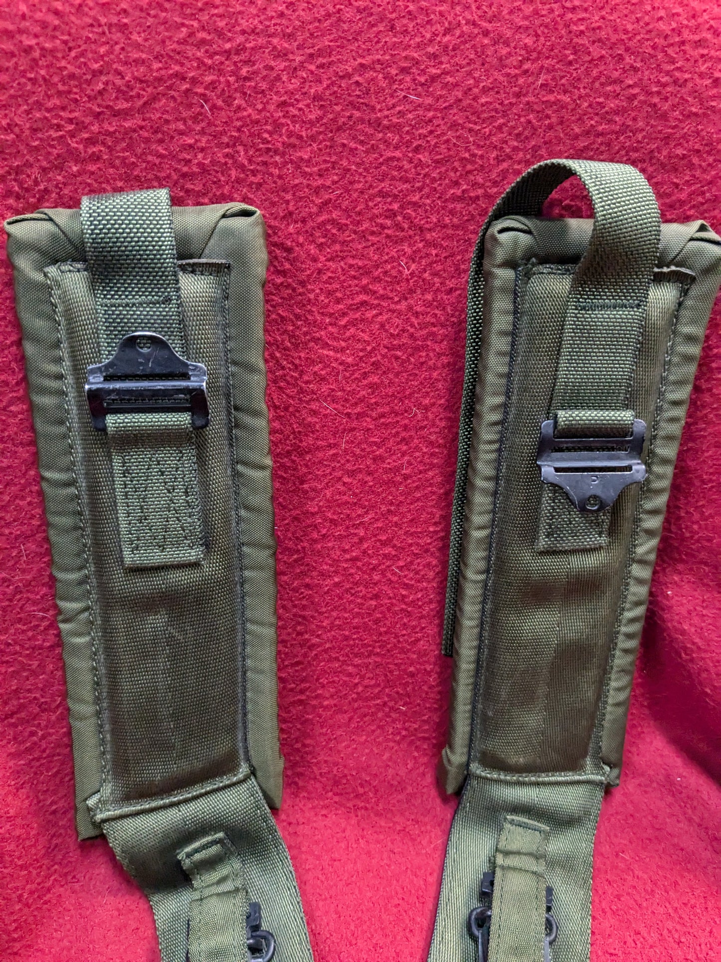 USGI Vietnam Era LC-2 Right Left Shoulder straps for OD Alice Pack Excellent Condition (wbv- ca13-YLU82)