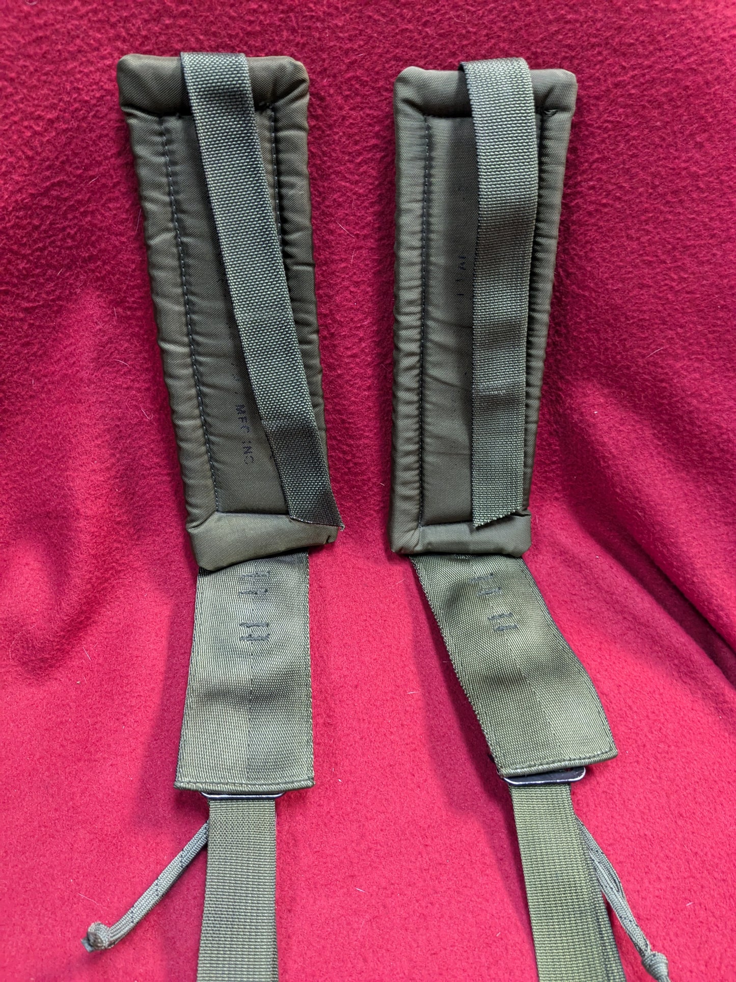 USGI Vietnam Era LC-2 Right Left Shoulder straps for OD Alice Pack Excellent Condition (wbv- ca13-YLU82)