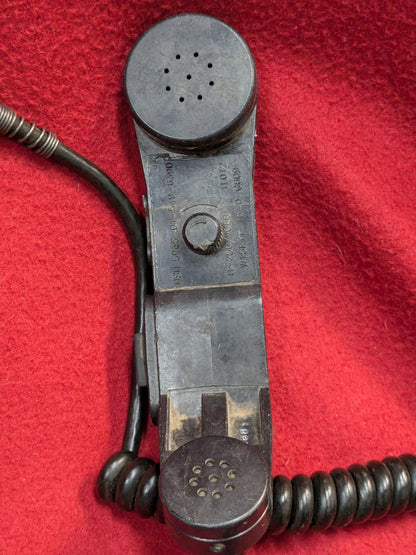 VINTAGE US Army Sonetronics H250-U 5 pin Handset Microphone W/Volume Control Used (fc03-YLU86)