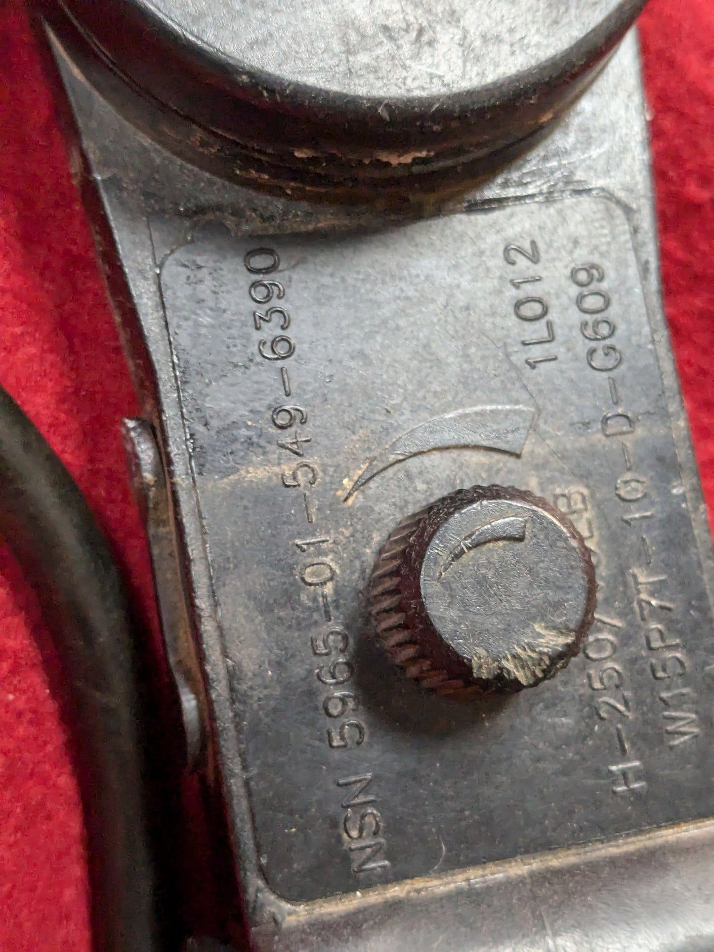 VINTAGE US Army Sonetronics H250-U 5 pin Handset Microphone W/Volume Control Used (fc03-YLU86)