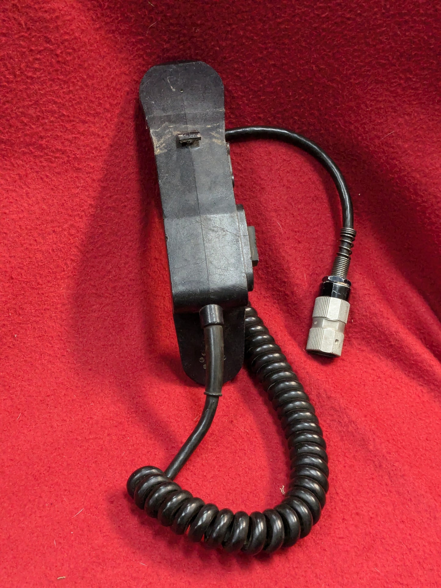 VINTAGE US Army Sonetronics H250-U 5 pin Handset Microphone W/Volume Control Used (fc03-YLU86)