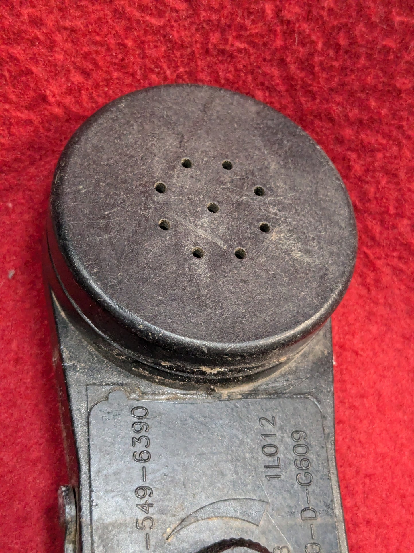 VINTAGE US Army Sonetronics H250-U 5 pin Handset Microphone W/Volume Control Used (fc03-YLU86)
