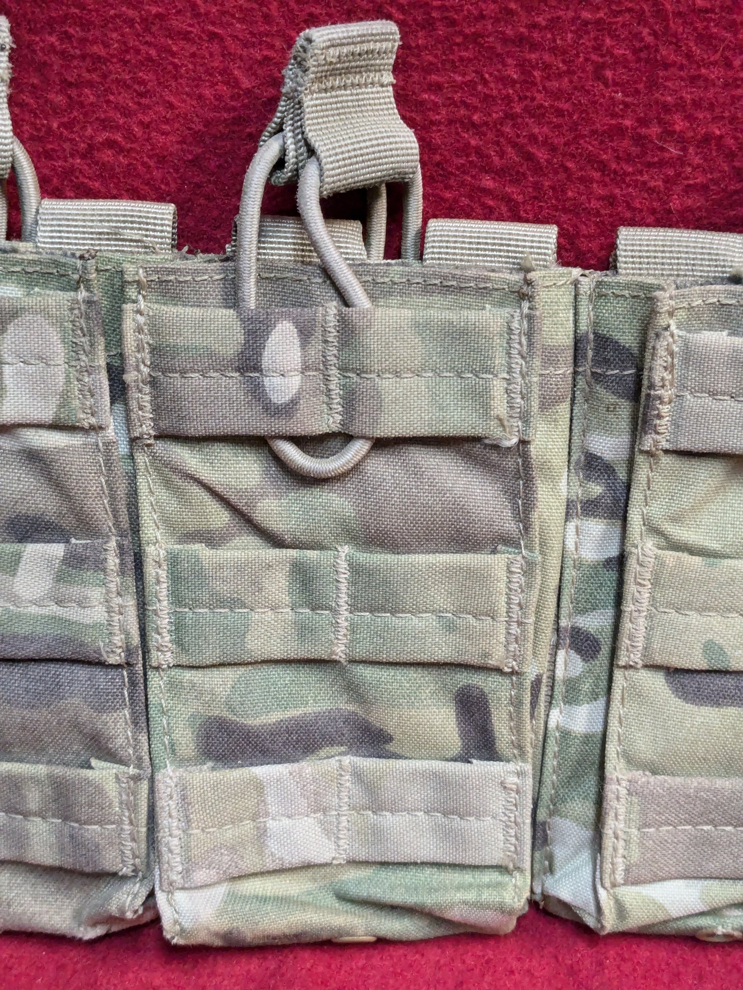 CONDOR TRIPLE STACKER OPEN-TOP M4 MAG POUCH MULTICAM Used (36cr- ca4-YLU114)