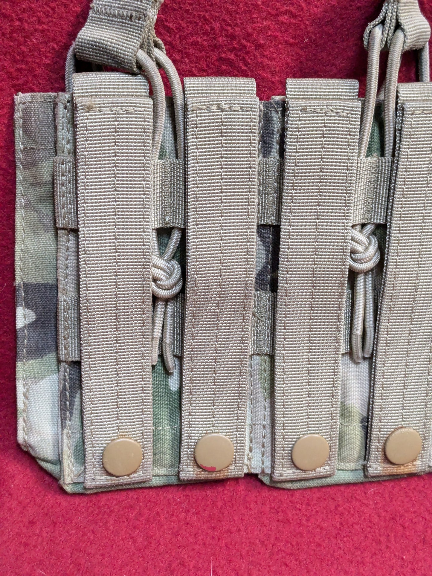 CONDOR TRIPLE STACKER OPEN-TOP M4 MAG POUCH MULTICAM Used (36cr- ca4-YLU114)