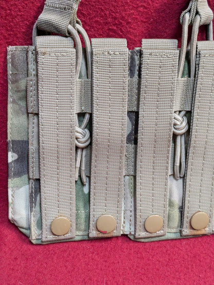 CONDOR TRIPLE STACKER OPEN-TOP M4 MAG POUCH MULTICAM Used (36cr- ca4-YLU114)