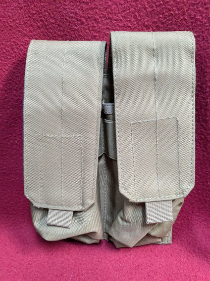 Pouch MOLLE Double M4/M16 COYOTE BROWN Excellent Condition (34cr- ca2-YLU118)