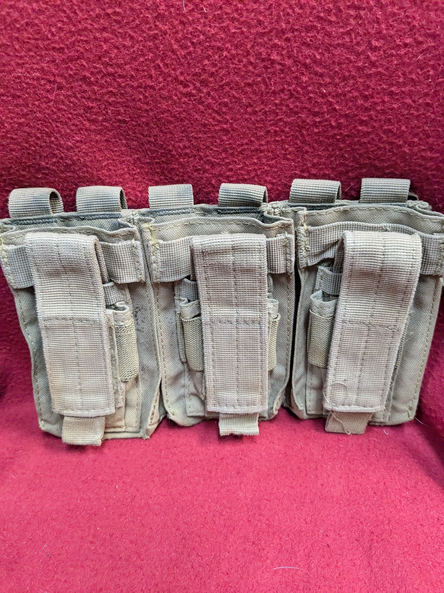 CONDOR TRIPLE STACKER OPEN-TOP M4 MAG POUCH Coyote Used (34cr- ca2-YLU122)