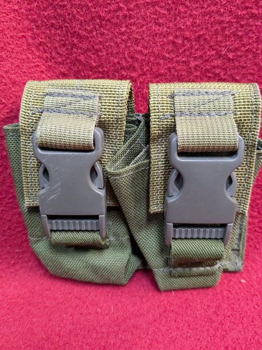 BDS Double 40MM Grenade Pouch MOLLE Good OD/Coyote Good Condition (35cr- ca3-YLU153)
