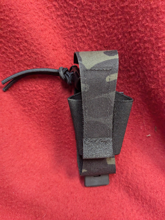 LONGSHIP DESIGNS FLASHBANG POUCH MULTICAM BLACK USED (36cr- ca4-YLU189)