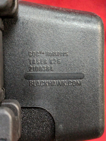 BLACKHAWK Sepra Taser X-26 Duty Holster, Matte Finish, Black Used (FB17-GUA65)