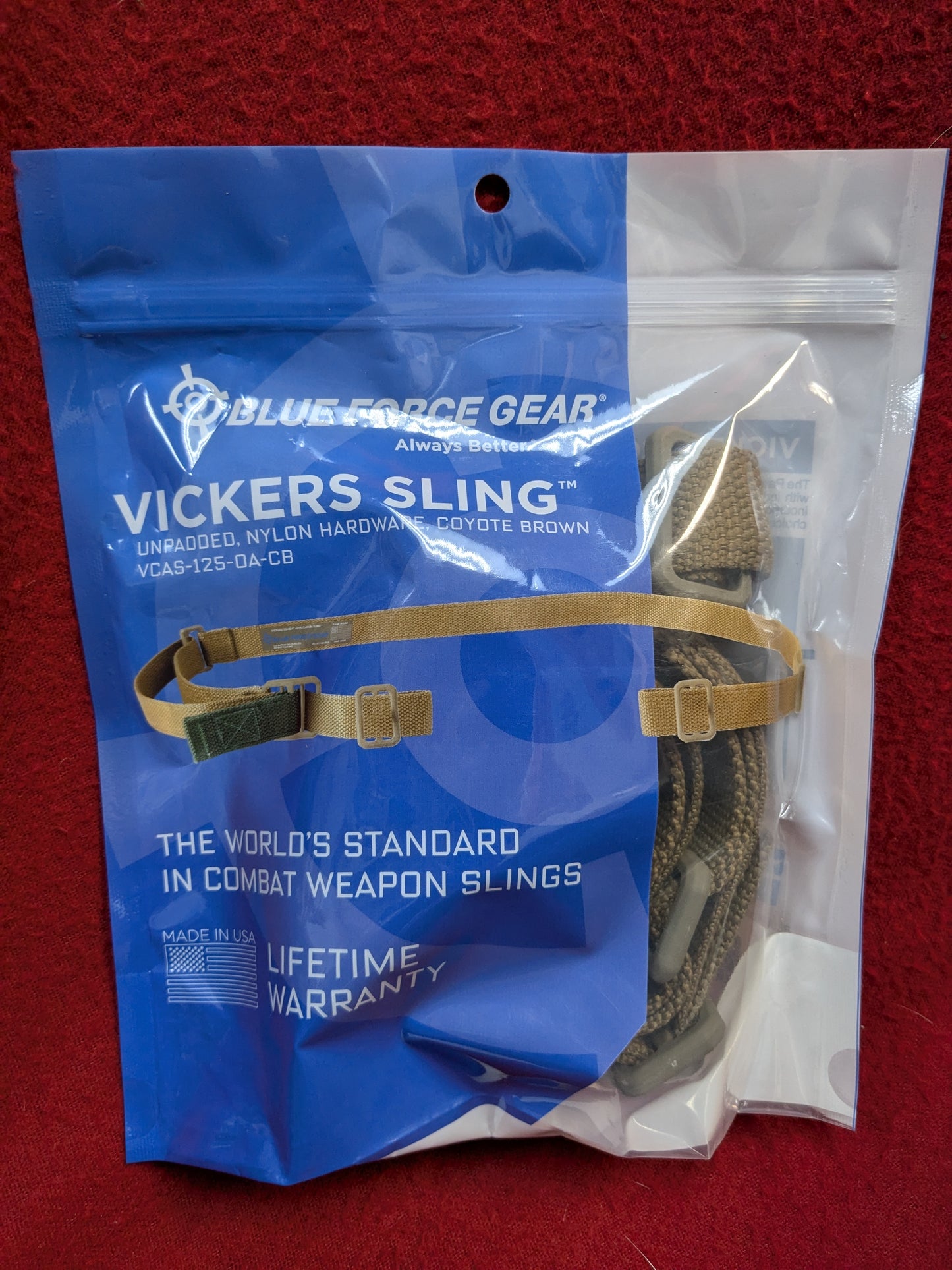 NOS Blue Force Gear Vickers Sling Coyote Brown (01cr- ca14-GUA103)