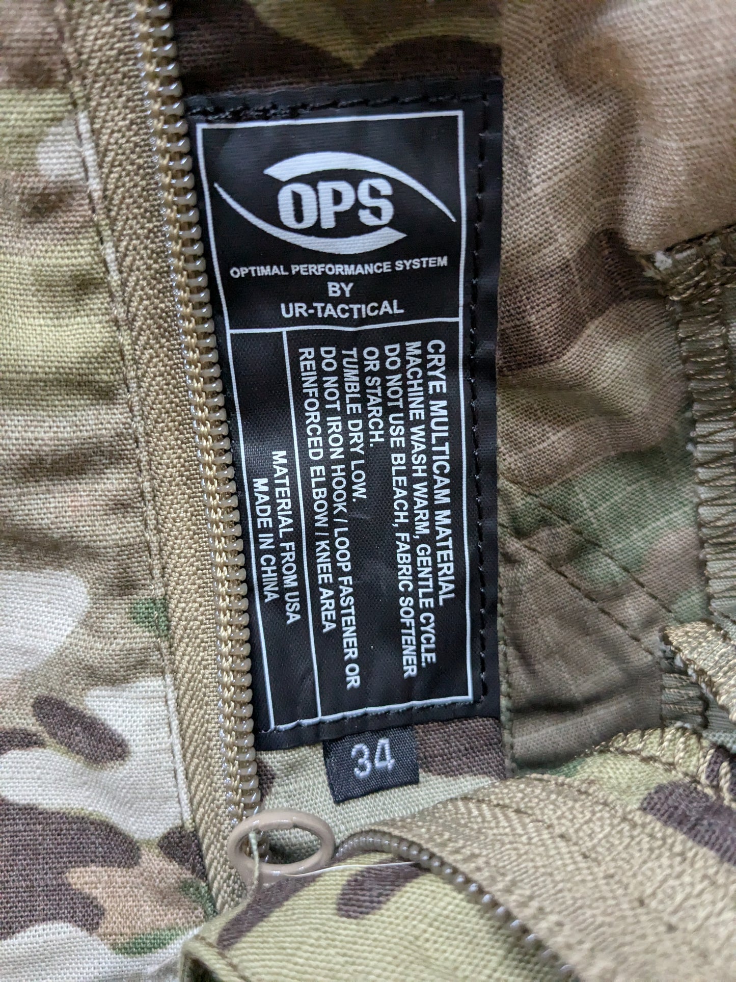 NOS OPS Ur-Tactical Lissom Tactical Shorts Crye Multicam Camo size: 34 (ec13-PET06)