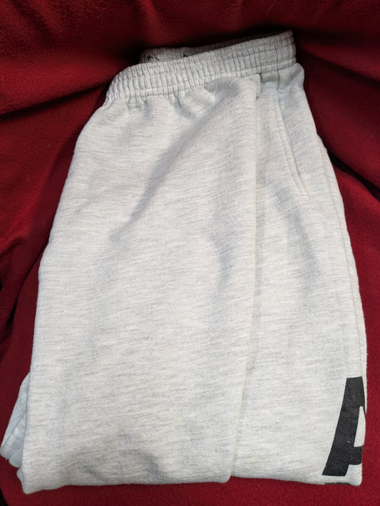 Jerzees Army Sweat Pants Classic Military Style Pants Gray XL Extra Large Used (cw- ea04-PET18)