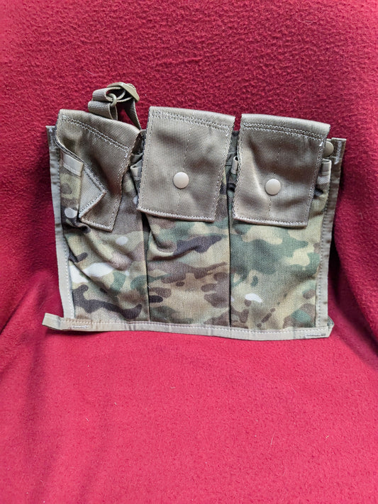 USGI ARMY OCP SCORPION W2 6 ALUMINUM MAG POUCH 30 ROUND BANDOLEER MAG HOLDER (aa11-PET23)