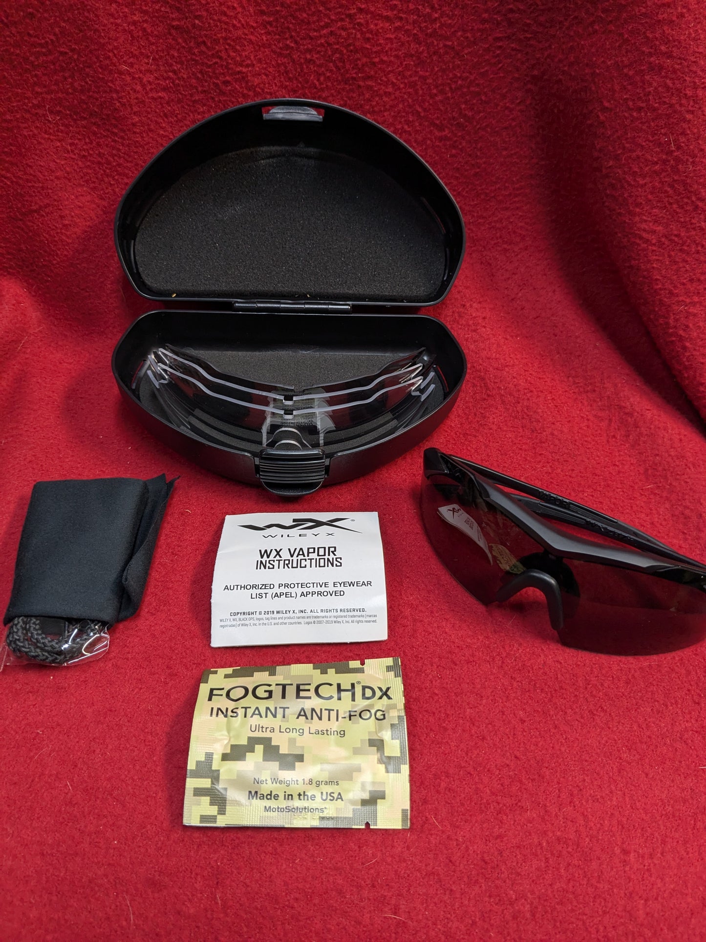 Nos usgi wiley x vapor ballistic apel eye protection clear/dark lens (cl2- (ab16-PET25)